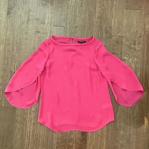 WHBM DEEP PINK 100% SILK TOP, SZ 6